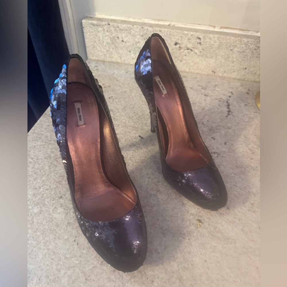 Miu Miu Sequin Pumps Size 41 - Picture 9 of 11